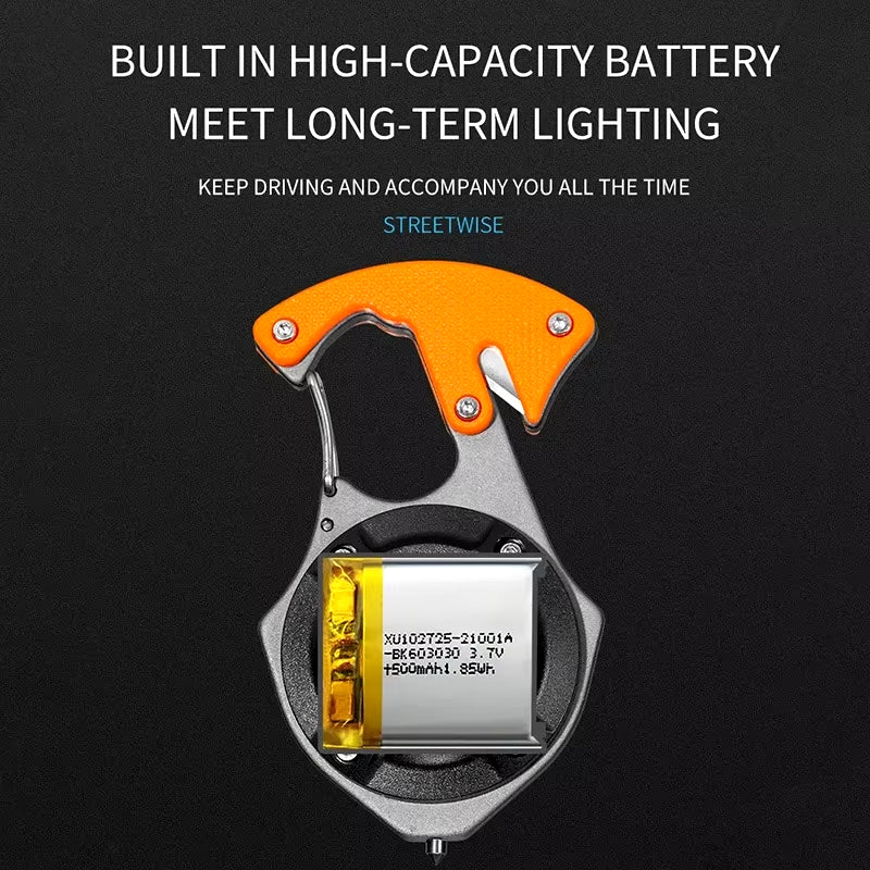 LED Flashlight Portable Multifunctional Mini COB Keychain Lamp USB Rechargeable Work Light Strong Torch Camping Outdoor Lantern